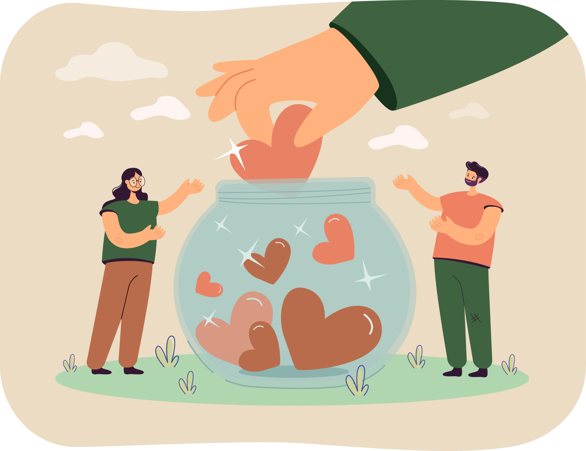 Illustration parrainage commerçant